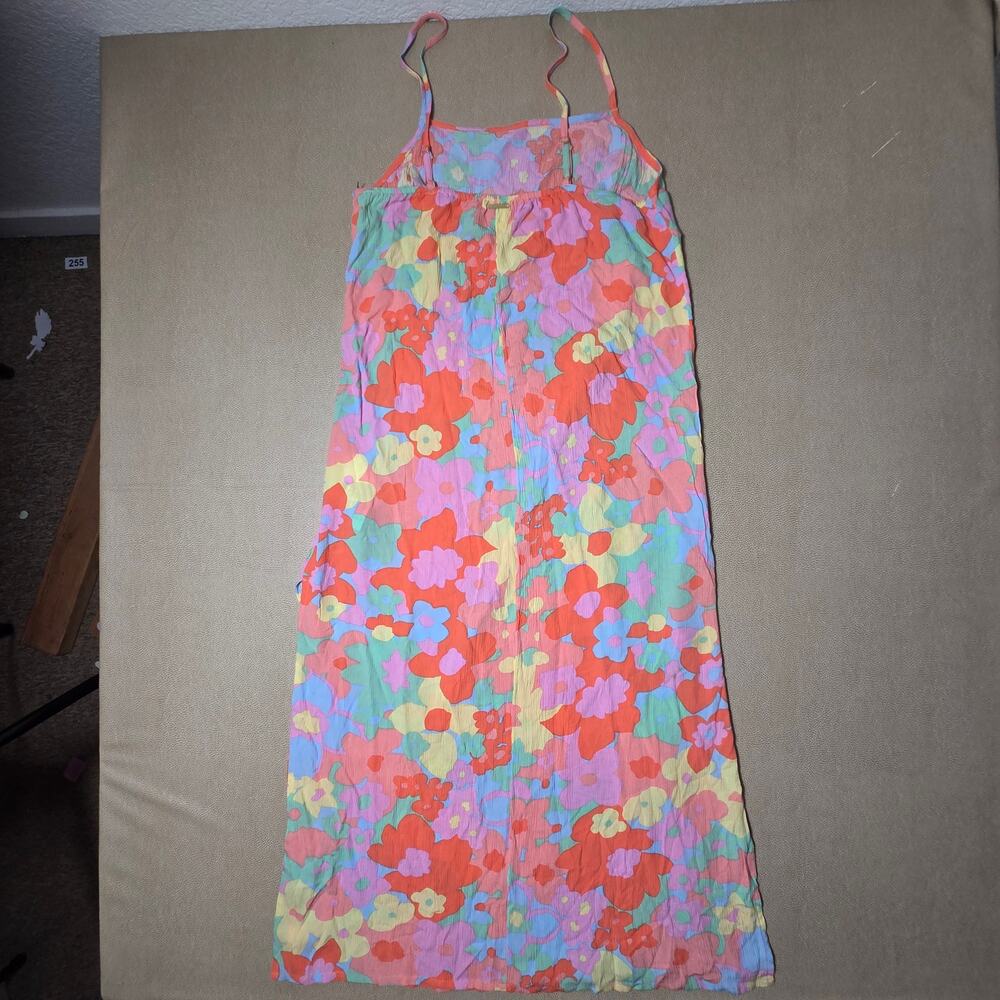 Billabong NWT Weekend Waves Floral Midi Slip Dress Multi Color L/12